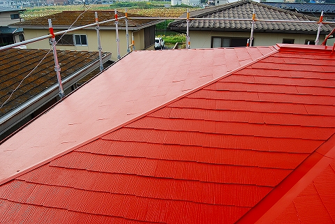 屋根塗装完了！